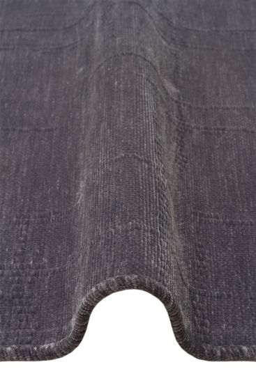Azelia85 Charcoal Black Modern Plain Area Rug