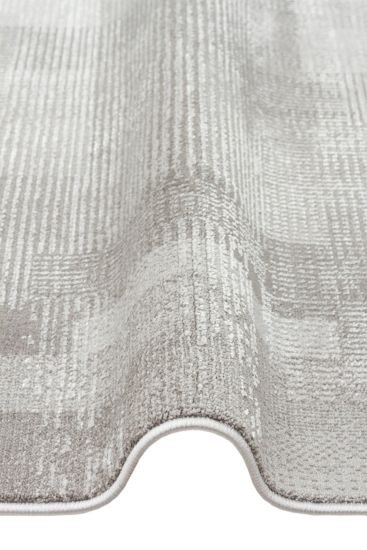 Peace85 Charcoal Grey Patterned Distressed Area Rug