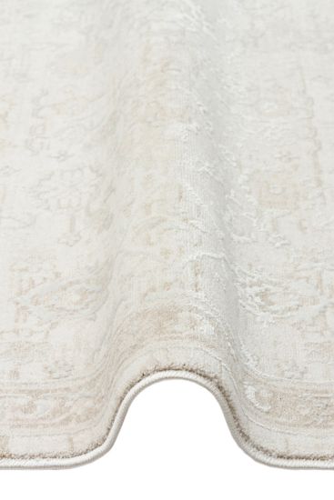 Peace85 Cream Beige Modern Floral Area Rug