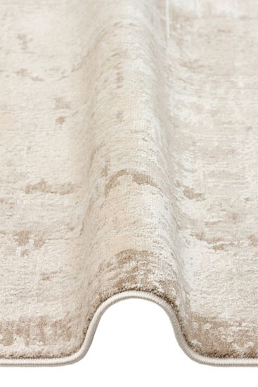 Peace85 Beige Cream Abstract Living Room Rug