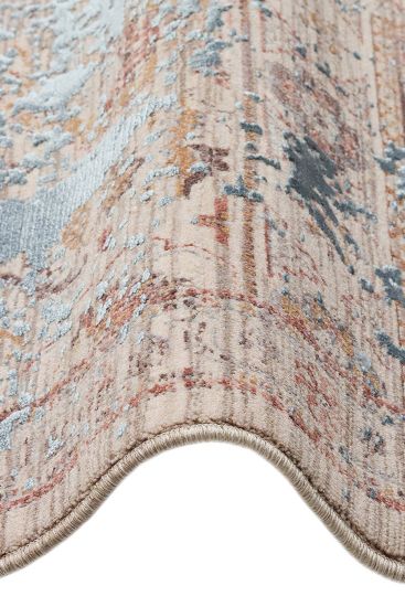 Lavina85 Beige Grey Distressed Living Room Rug
