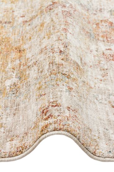 Bergama85 Cream Brown Abstract Living Room Rug