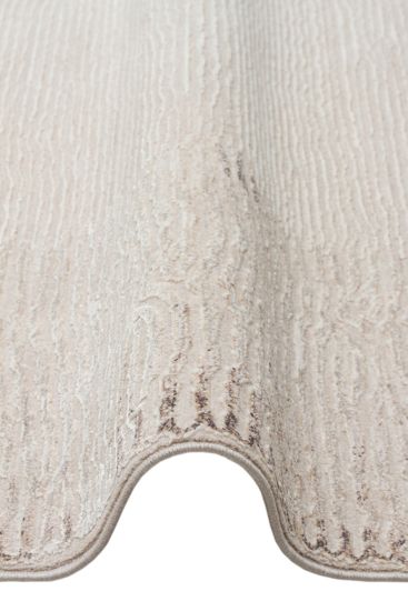 Leona85 Beige Cream Bordered Distressed Living Room Rug