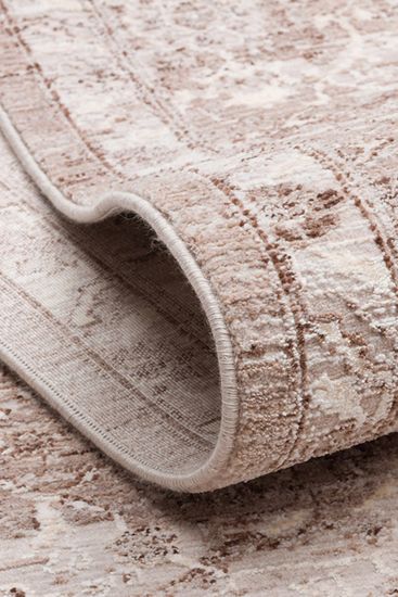 Leona85 Beige Cream Floral Distressed Area Rug