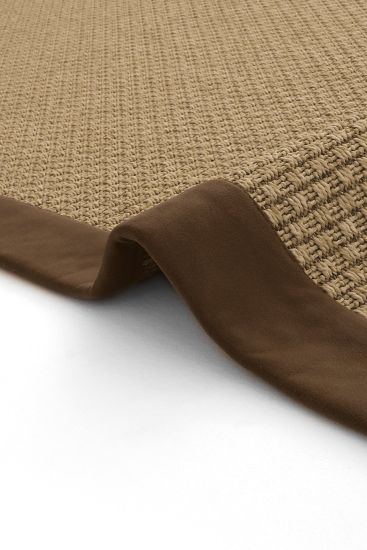 Sisal85 Brown Beige Patterned Bordered Outdoor Area Rug