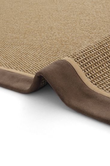Sisal85 Patterned Bordered Brown Beige Outdoor Area Rug