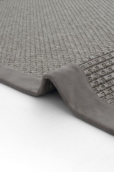 Sisal85 Grey Patterned Bordered Outdoor Area Rug