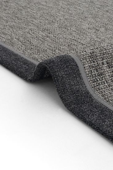Sisal85 Charcoal Grey Modern Plain Living Room Rug