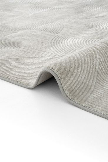 Safir85 Cream Geometric Bedroom Rug