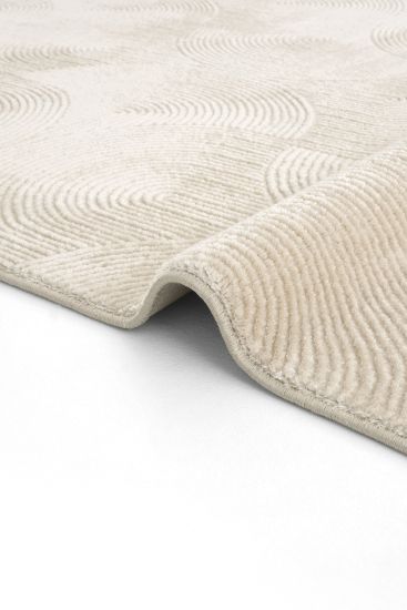 Safir85 Beige Modern Geometric Living Room Rug