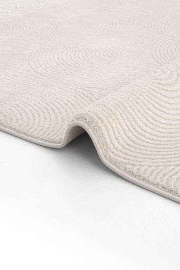 Safir85 White Geometric Indoor Rug