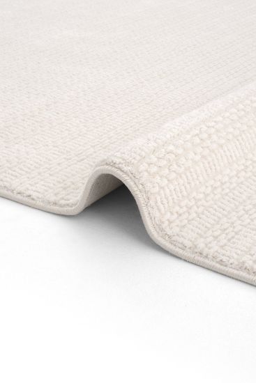 Safir85 White Modern Patterned Living Room Rug