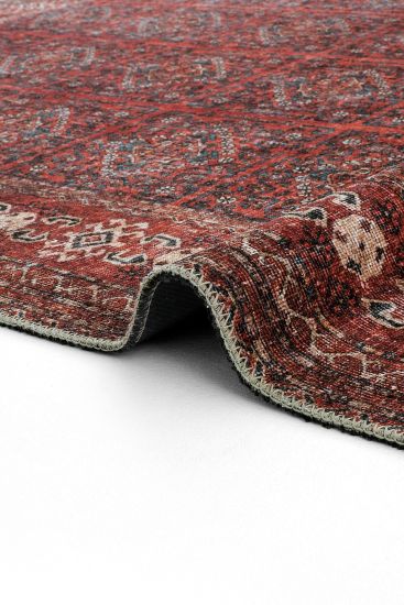 Private85 Beige Red Modern Oriental Area Rug