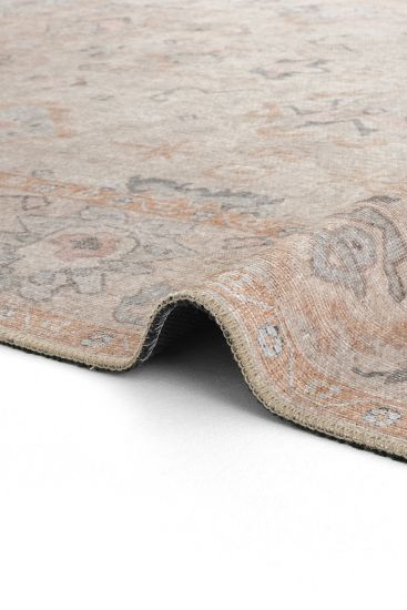 Private85 Cream Orange Modern Oriental Living Room Rug