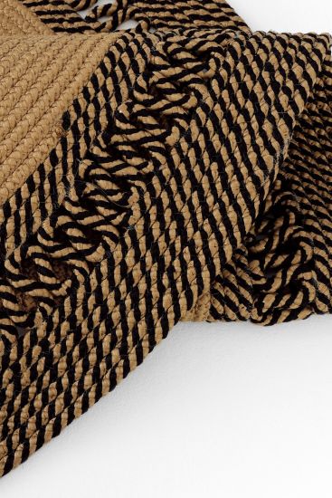 Luke85 Beige Black Patterned Indoor Rug