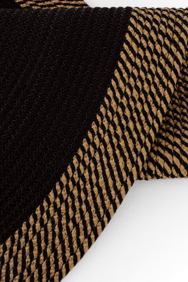 Luke85 Black Gold Plain Indoor Rug