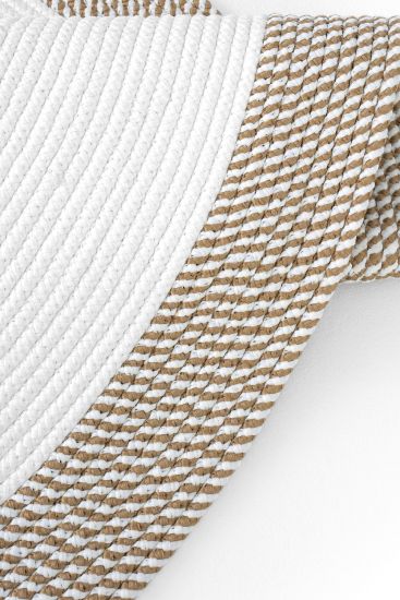 Luke85 White brown Modern Plain Bedroom Rug
