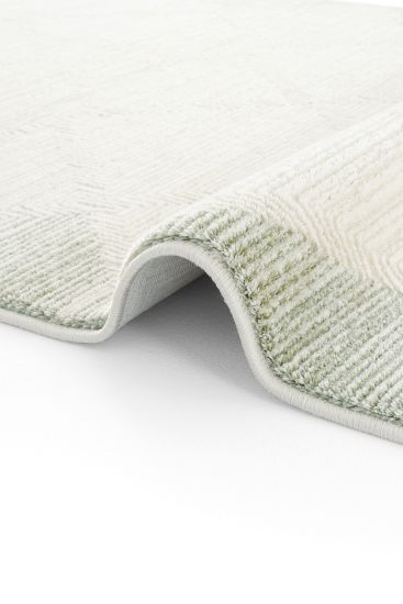 Safir85 Beige Green Patterned Indoor Rug