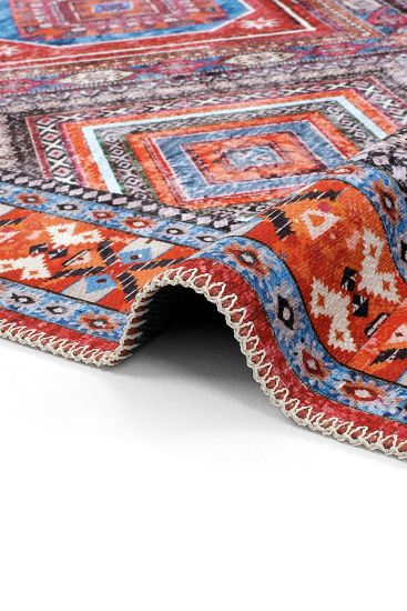 Beylerbeyi85 Multicolour Oriental Bordered Area Rug