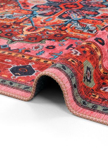 Beylerbeyi85 Multicolour Oriental Bordered Bedroom Rug