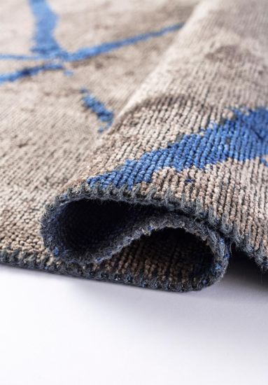 Verdura Grey & Blue Geometric Area Rug