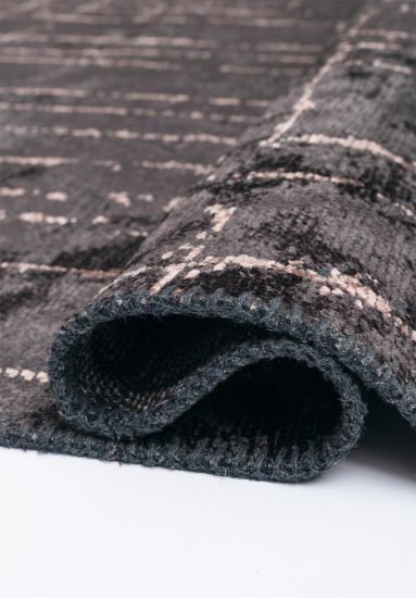 Black & Pink Opulenza Abstract Living Room Rug