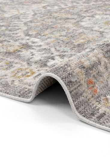 Zaraf85 Cream grey Oriental Bordered Area Rug