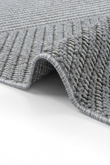Bress85 Grey Blue Modern Geometric Indoor Rug