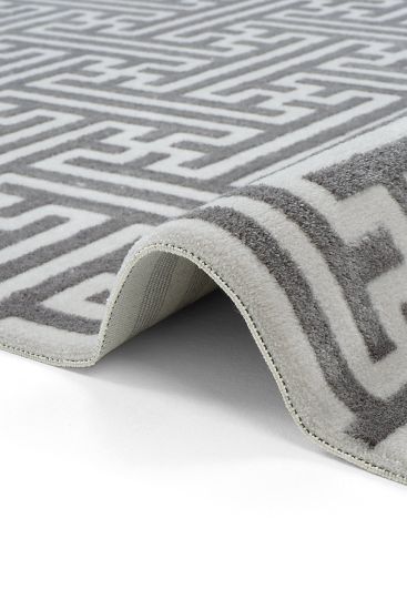 Lena85 Cream Beige Modern Geometric Area Rug