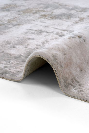 Lena85 Grey White Abstract Living Room Rug