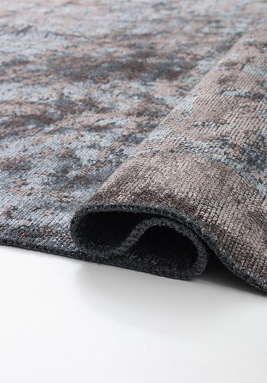 Vivacity Grey & Blue Abstract Dining Room Rug