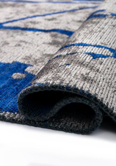 Twilight Grey & Blue Abstract Outdoor Rug