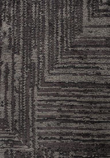 Glorious Black & Grey Geometric Living Room Rug