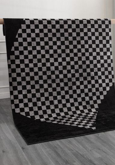 Vividity Grey & Black Geometric Modern Rug