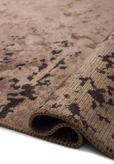 Brighten Brown & Black Geometric Modern Rug
