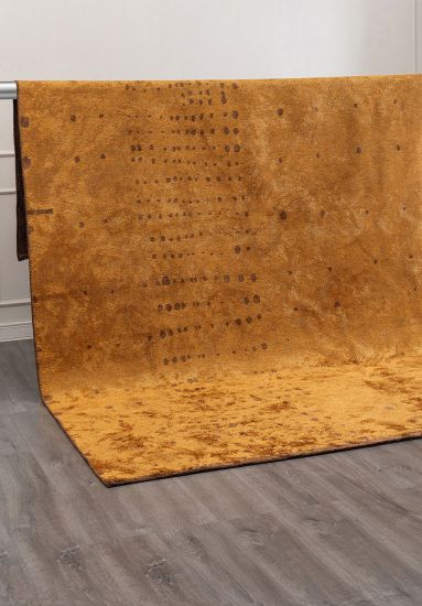 Figment Orange & Brown Abstract Area Rug