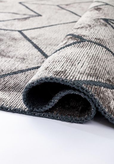 Reverie Grey Geometric Area Rug