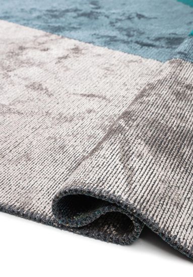 Synchrony Grey & Blue Geometric Modern Rug