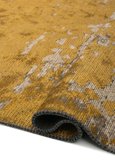 Nimbus Yellow & Brown Abstract Indoor Outdoor Rug