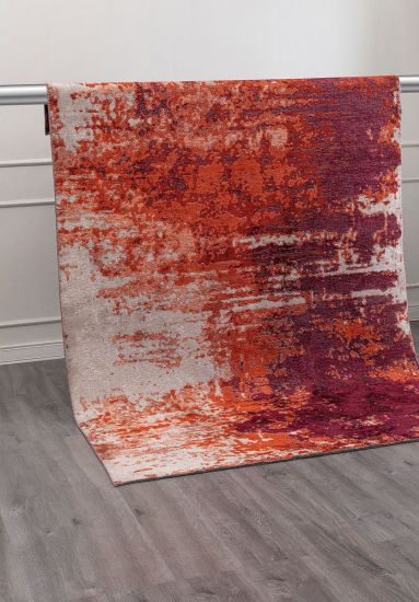 Masterpiece Red & Orange Abstract Rug
