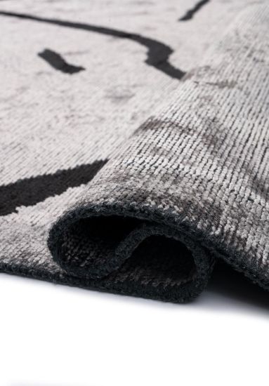 Anthem Grey Black Abstract Indoor Rug