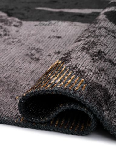 Ardor Grey & Black Abstract Modern Rug