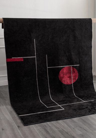 Accord Black Geometric Outdoor Rug