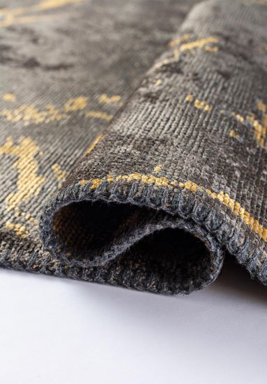 Haven Grey & Yellow Abstract Living Room Rug