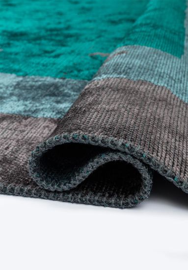 Abstract Grey & Blue Equinoxo Area Rug