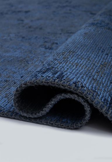 Embellish Blue Plain Living Room Rug