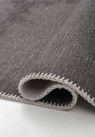 Modern Grey Fresco Plain Rug