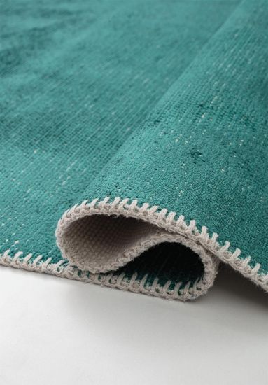 Plain Green Fresco Modern Rug