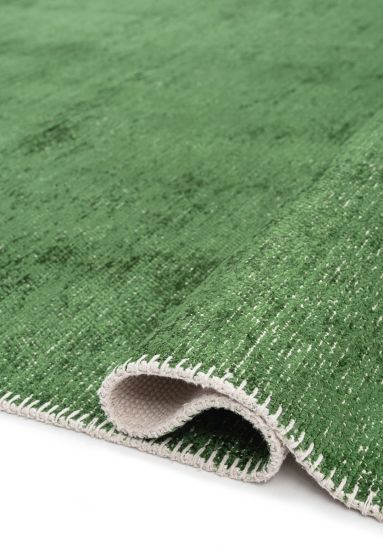 Fresco Green Plain Modern Rug