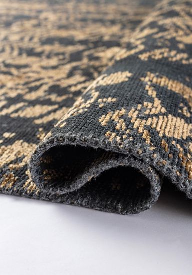 Brown & Black Saffron Abstract Area Rug